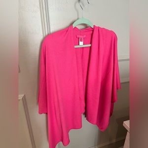 Lilly Pulitzer Hot Pink Cashmere Wrap / Shawl one size